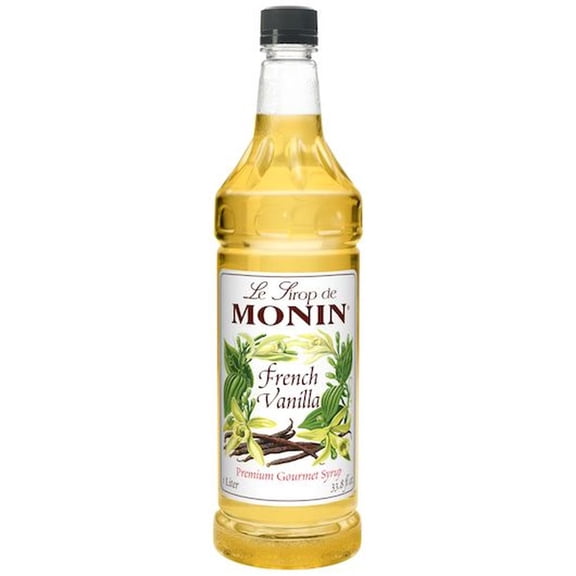 Monin French Vanilla Syrup, 1 Liter -- 4 per case.