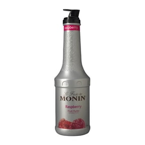 Monin Fruit Puree, Raspberry, 33.8 Ounce Bottles