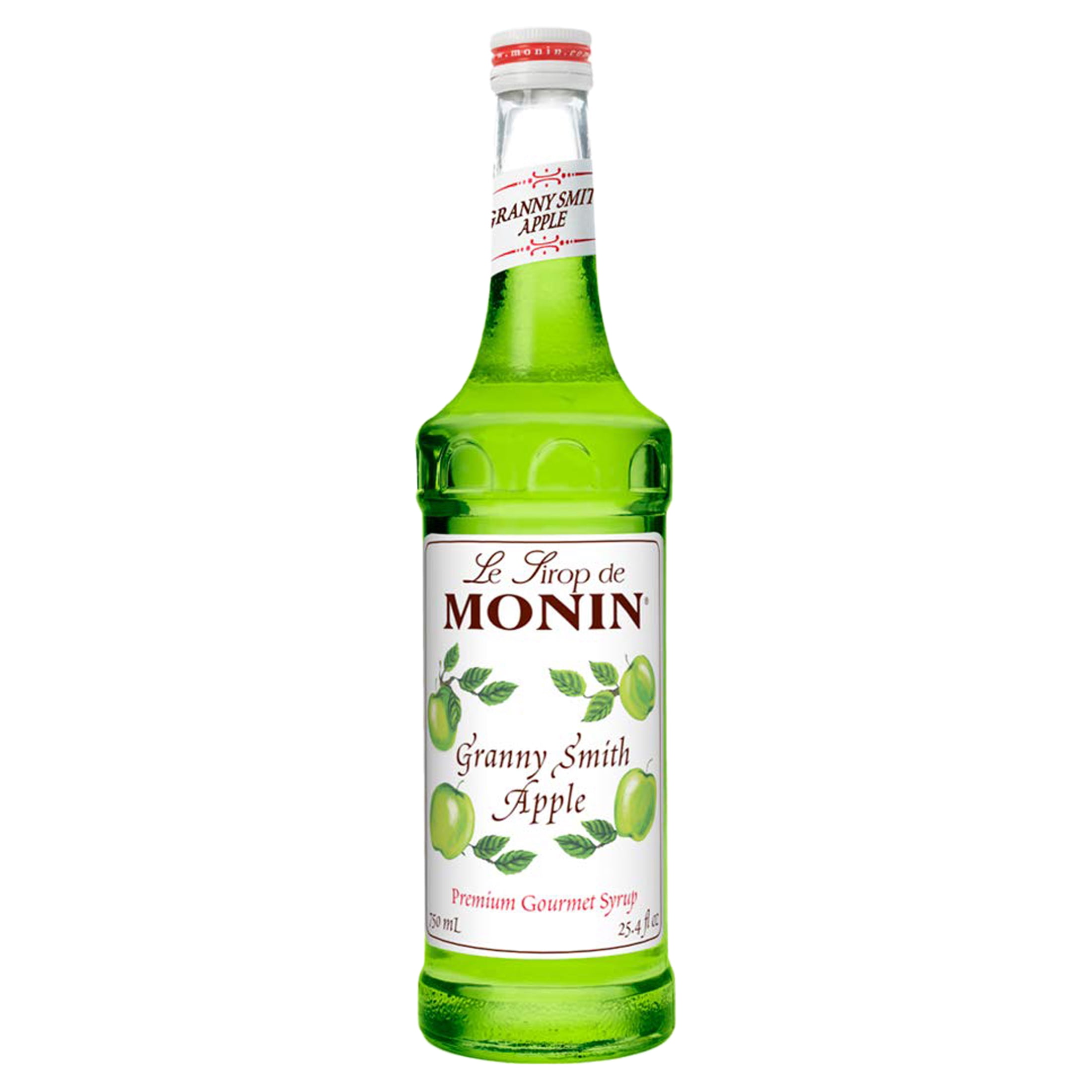 Monin - Granny Smith Apple Syrup, Tart and Sweet, Great for Cocktails and Lemonades, Gluten-Free, Non-GMO (750 ml)