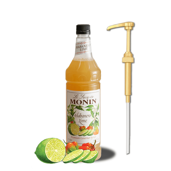 Monin Habanero Lime Flavoring Syrup 1 Liter + Gold Pump