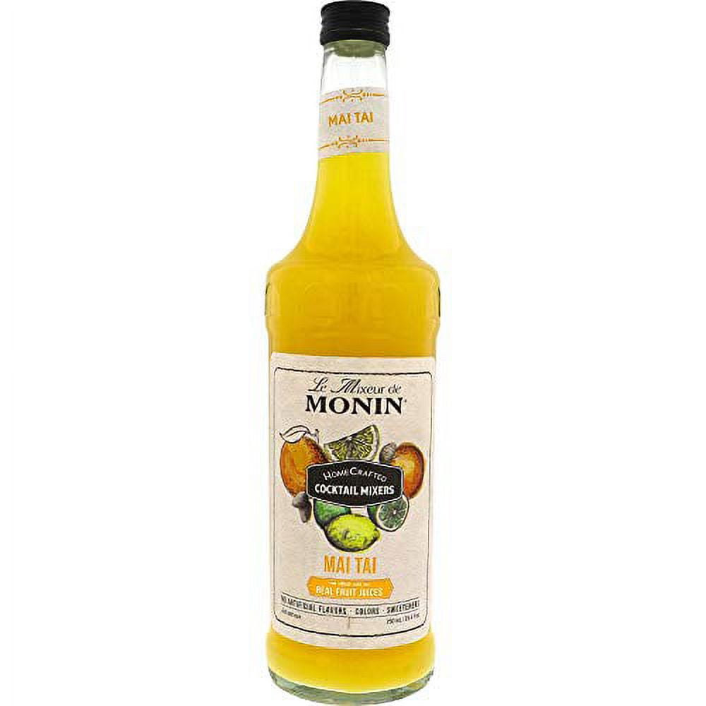 Monin - HomeCrafted Mai Tai Cocktail Mixer, Ready-to-Use Drink Mix, Tropical Blend of Pineapple & Orange, Made with Natural Flavors & Real Fruit Juice, DIY Cocktails, Just Add Rum (750 ml)