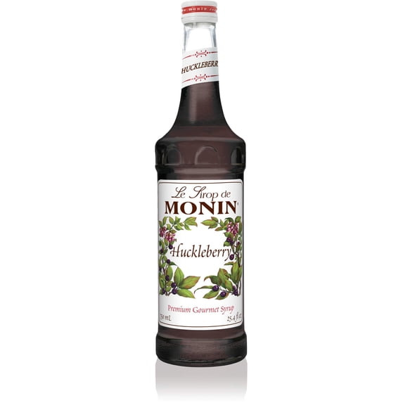 Monin - Huckleberry Syrup, Sweet Blueberry Taste, Fruity Berry Aroma, Great For Mochas, Teas, Lemonades, Sodas, & Cocktails, Gluten-Free, Vegan, Non-Gmo (750 Ml)