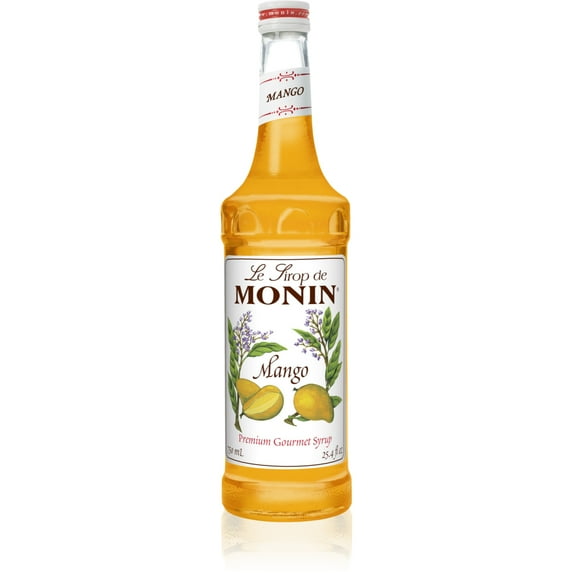 Monin - Mango Syrup, Tropical and Sweet, Great for Cocktails, Sodas, and Lemonades, Gluten-Free, Non-GMO (750 ml)