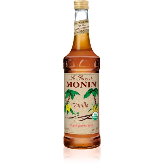 Monin - Organic Vanilla Syrup, Naturally Smooth Sweetness, Great for Coffee, Shakes, and Cocktails, Gluten-Free, Non-GMO (750 ml, 25.4 fl.oz)