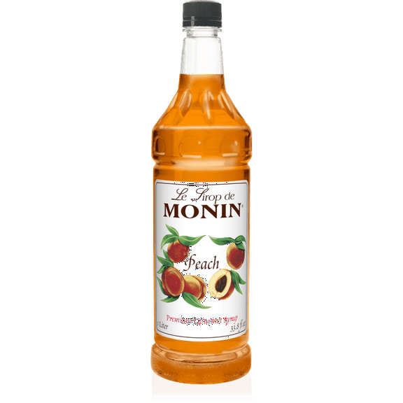 Monin Peach Syrup 1 Liter Plastic Bottle