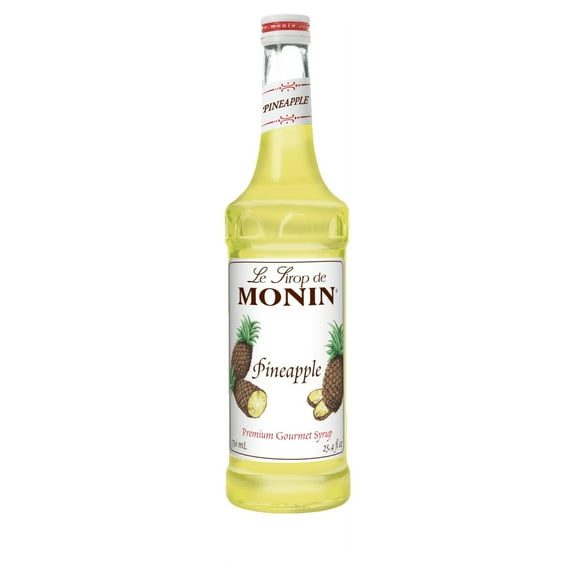 Monin - Pineapple Syrup, Enjoy Tangy Sweet Pineapple Aroma and Authentic, Fresh Squeezed Pineapple Juice Flavor. Great for, Cocktails, Smoothies, Sodas and Lemonades (750 ml, 25.4 fl.oz)
