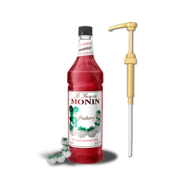 Monin Premium Pineberry Flavoring Syrup 1 Liter + Gold Pump