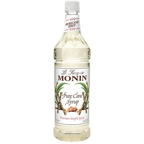 Monin - Pure Cane Syrup, Pure And Sweet, Great For Coffee, Tea, And Specialty Cocktails, Gluten-Free, Non-Gmo (1 Liter)