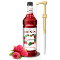 thumbnail image 1 of Monin Raspberry Flavoring 1 Liter + Gold pump, 1 of 5