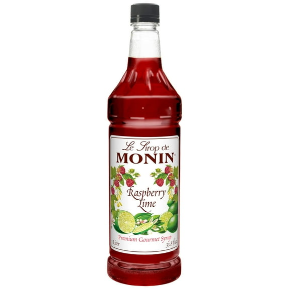 Monin Raspberry Lime Syrup, 1 Liter -- 4 per case.