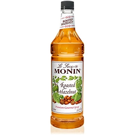 Monin Roasted Hazelnut Syrup, 33.8-Ounce Plastic Bottle (1 Liter)