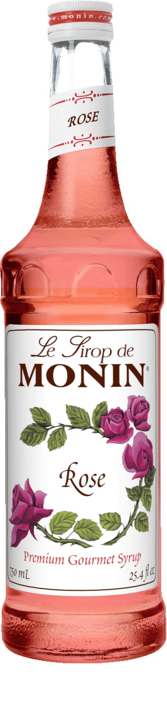 Monin Rase Syrup MONIN, Rose Syrup, 750 ml, Floral Aromatic, Gluten Free Non GMO ...