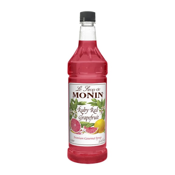 Monin Ruby Red Grapefruit Syrup PET cs 4/1 ltr