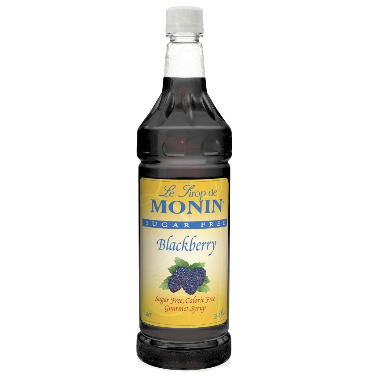 Monin Sugar-Free Blackberry Syrup, 1 Liter Plastic Bottle, Zero ...
