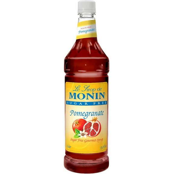 Monin Sugar Free Syrup Size: 1 liter, Flavor: Pomegranate (plastic)