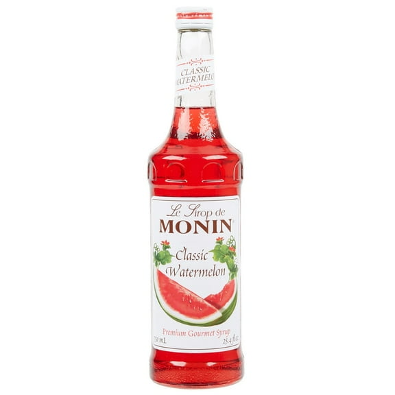 Monin - Classic Watermelon Syrup, Juicy and Sweet, Great for Sodas and Lemonades, Gluten-Free, Non-GMO (750 ml, 25.4 fl.oz)
