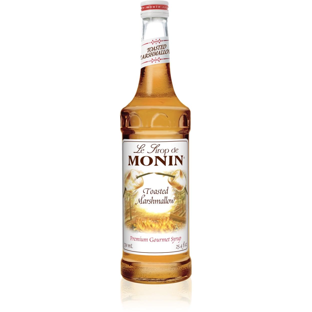 Monin - Toasted Marshmallow Syrup, Flavor of Campfire Treats, Natural Flavors, Great for Mochas, Shakes, Cocoas and Cocktails, Non-GMO, Gluten-Free (750 ml, 25.4 fl.oz)
