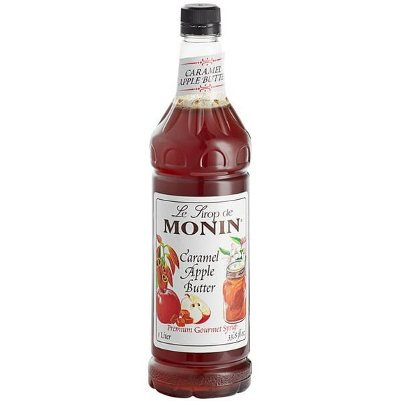 Monini 1 Liter Premium Caramel Apple Butter Flavoring Syrup