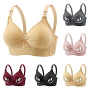 Monintic Deep V Bras for Women No Underwire Comfort Wireless Push Up Adjustable Strap Bra Soft Breathable Bras Ladies Bras Wirefree Sujetador Deportivo Para Mujer Pack Todays Daily Deals