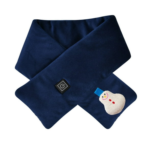 Monintic Heated Scarf for Women Men Warmer USB Rechargable Heating Fall Leaves Purse Scarf Navy Travel Scarf Lightweight Returns and Refunds My Orders Bufandas Para Mujer Para Frio