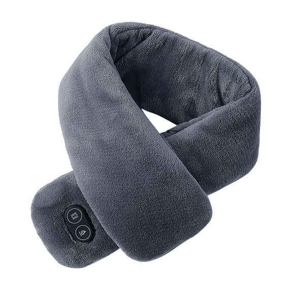 Monintic Heated Scarf for Women Men Warmer USB Rechargable Heating Travel Scarf Lightweight Dark Gray Winter Scarf Cold Weather Thick Winter Protection Cold and Warm Daily Deals