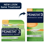 Monistat 3 Day Yeast Infection Treatment for Women, 3 Miconazole Cream Filled Applicators