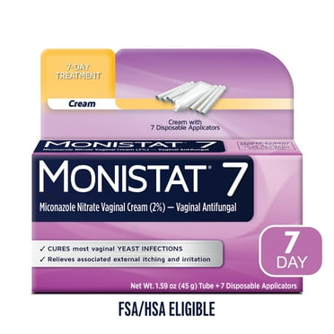 Monistat 7 Day Women's Yeast Infection Treatment, 7 Disposable Miconazole Cream Applicator