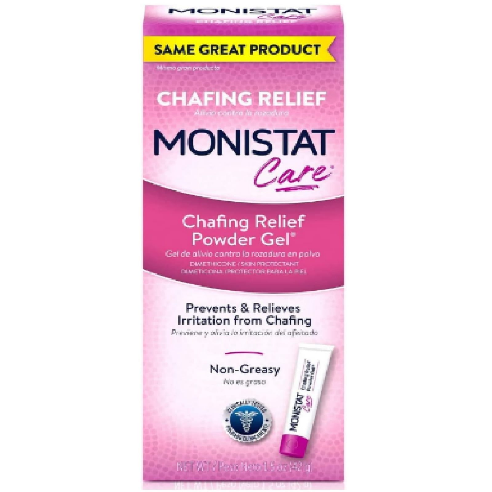 Monistat Care Chafing Powder Gel Relief AntiChafing Creams NonGreasy, 1.5 oz