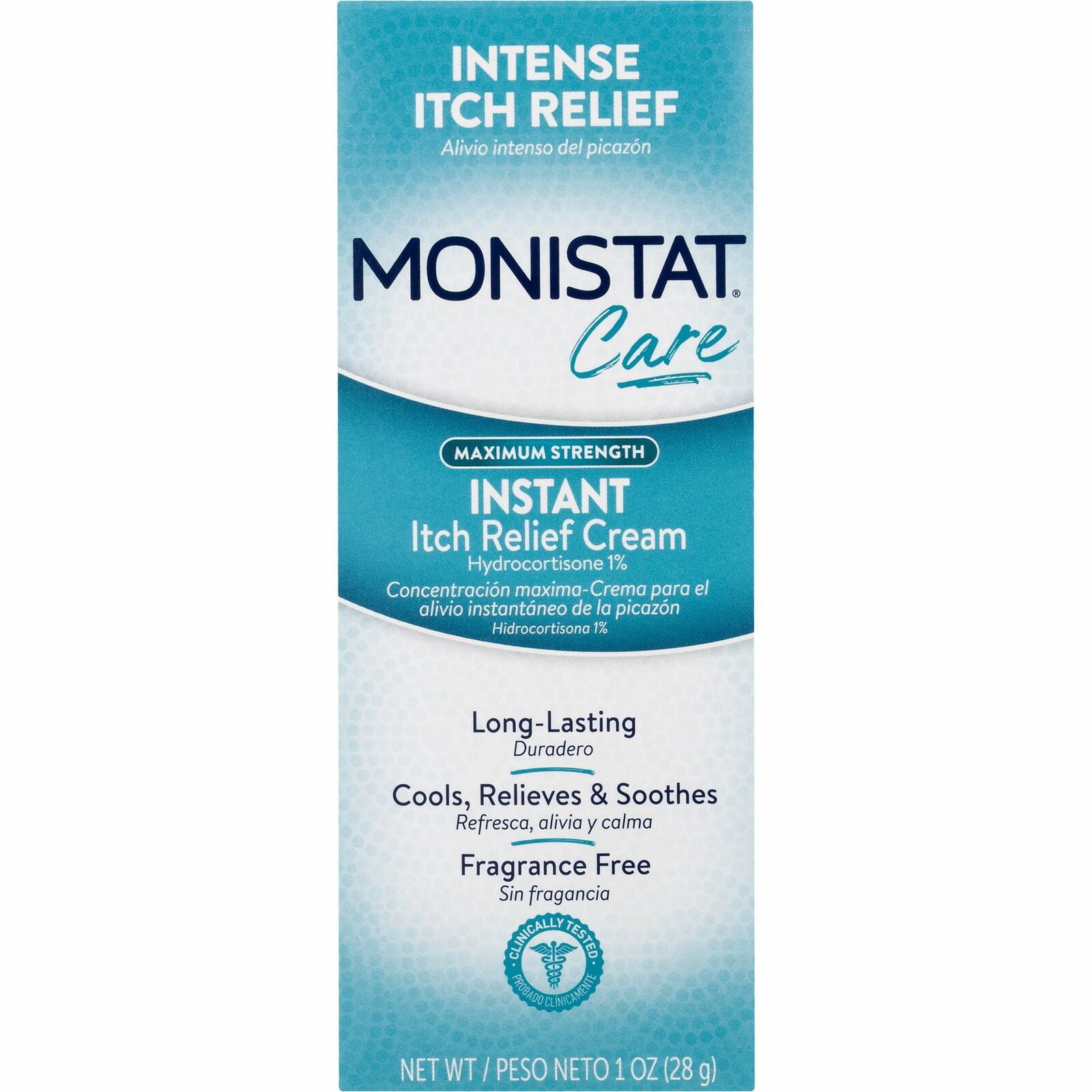 MCNEIL CONSUMER Monistat Care Maximum Strength Instant Itch Relief Cream, 1 oz, 2 Pack