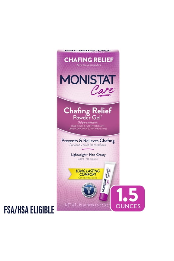 Chafing Relief Powder Gel, Female Anti-Chafe Protection, Fragrance Free, 1.5 oz