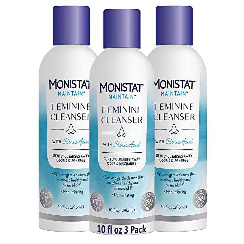 Monistat Maintain Feminine Cleanser with Boric Acid, Fragrance Free