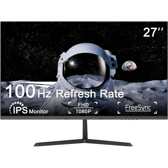Monitor 24 inch FHD PC Monitor with USB Type-C, Built-in Speakers Earphone, Ultra-Slim Ergonomic Tilt Eye Care 75Hz with HDMI VGA for Home Office (ES-24F1 Type-C Cable & HDMI Cable Included)