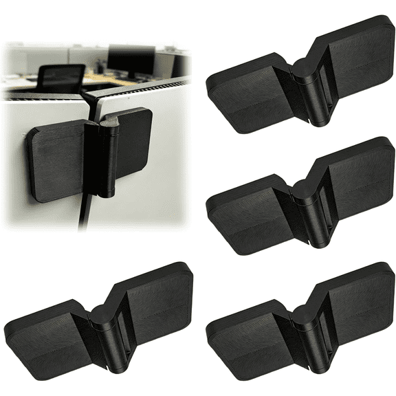 Monitor Alignment Tool Hinge, 4-Pack Display Alignment Connectors with Adhesive Pads Adjustable Multi-Screen Support for Dual & Triple Monitor Setup