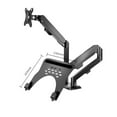 thumbnail image 1 of Monitor Arm + Laptop Holder Full Dynamic Stand For 10-16" Laptops And 13-32" Computers LED LCD Screen Supports Tilt And Rotation ,Easy Setup, 1 of 6