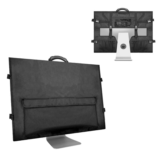 Monitor Carrying Case Protective Monitor Bag Computer Monitor Bag with Pockets Black
