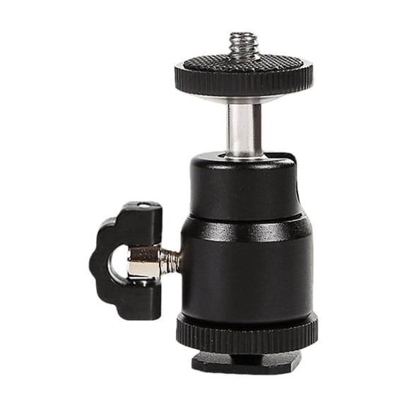 Adjustable Cold Shoe Mount for Cameras 1/4in & 3/8in Threaded Bracket for Video Monitors Mics Lights & Mobile Phones