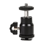 Adjustable Cold Shoe Mount for Cameras 1/4in & 3/8in Threaded Bracket for Video Monitors Mics Lights & Mobile Phones