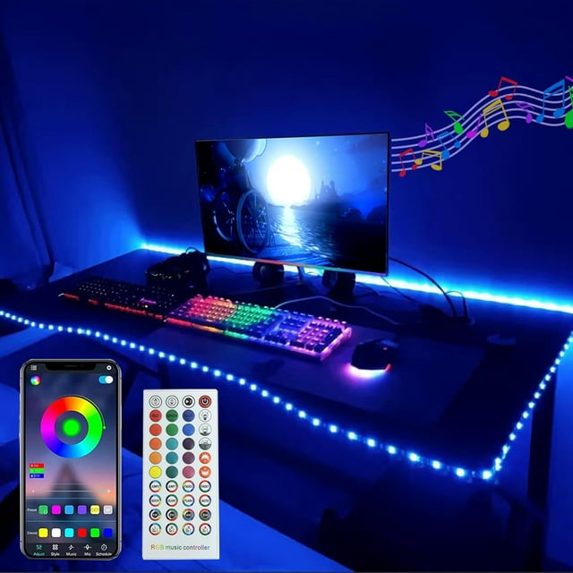Monitor LED Backlight, USB Powered 10 ft Led Light Strip for TV 32