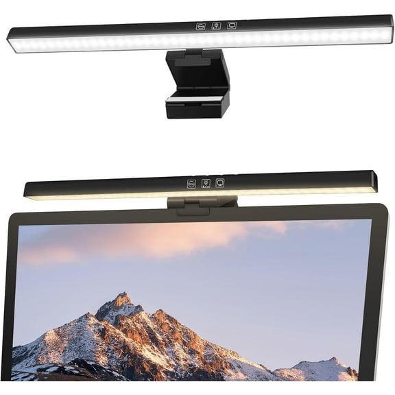 Monitor Light Bar, Computer Screen Light Bar, Lighting Modes Adjustable Touch Control 3 Color Temperature Computer Monitor Lamp for Eye Caring No Screen Glare for Desk Home Office Game