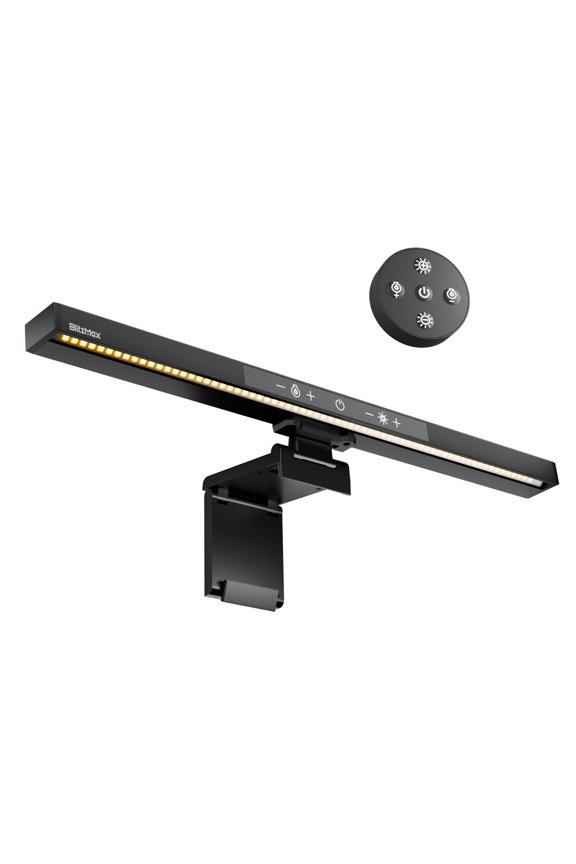 Monitor Light Bar with Remote Control, USB Computer Monitor Lamp, Adjustable Color Temperature, Stepless Dimming, No Screen Glare Desk lamp Home Office Game