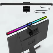 Monitor Light Bar, USB Eye-Care Dimmable Computer Lights Bar with RGB Backlight, Dual Light Reading Screen Lamp for Desk Office Home Game, 50 cm