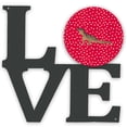 thumbnail image 1 of Monitor Lizard Metal Wall Artwork LOVE Red, 1 of 2
