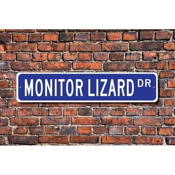 Monitor Lizard Monitor Lizard Gift Monitor Lizard Sign Monitor Lizard decor Monitor Lizard lover Metal Aluminum Sign - Size: 16 x 4 Inches