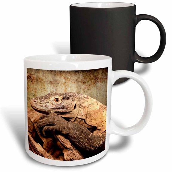 3drose, Monitor Lizard or Komodo Dragon, 11oz Magic Transforming Mug