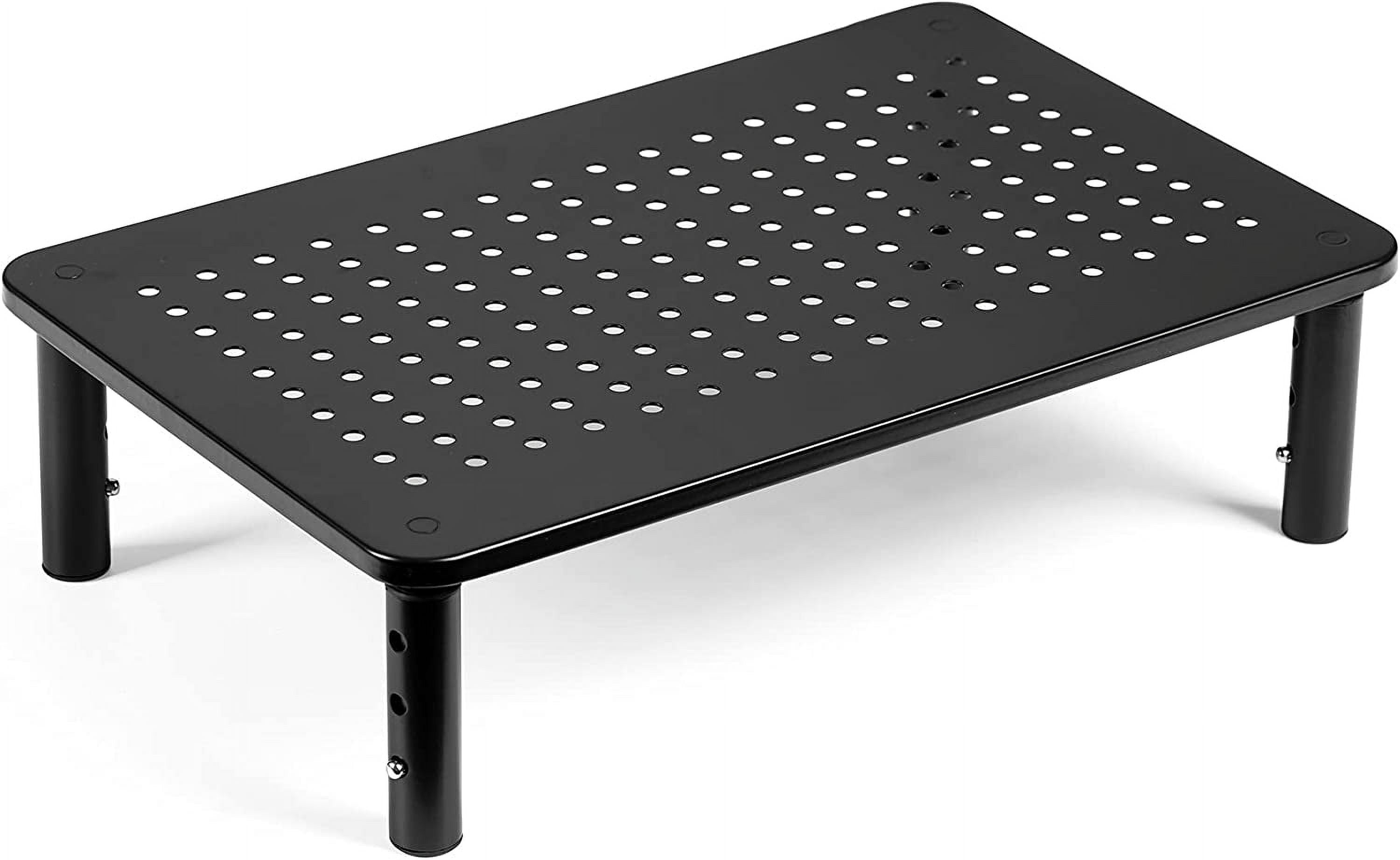 Screen Mesh Riser Monitor Riser Desktop Stand, Flat Screen TV Monitor Stand Riser, Sturdy ...