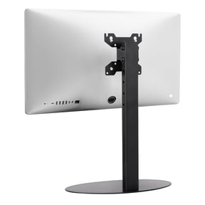 Monitor Stand, Freestanding Monitor Mount for 14-32 inch Screens with 360 Degree Rotation, Height Settings, Adjustable Desk Riser with Swivel and Tilt, Max VESA 75x75, 100x100mm