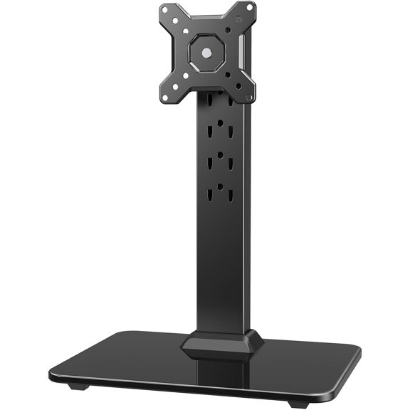 Monitor Stand, Freestanding VESA Mount for 13 to 34 Inch Screens, Holds up to 44lbs, 5 Height Options, Swivel Desk Stand Riser With 360 Rotation, VESA 75x75mm/100x100mm
