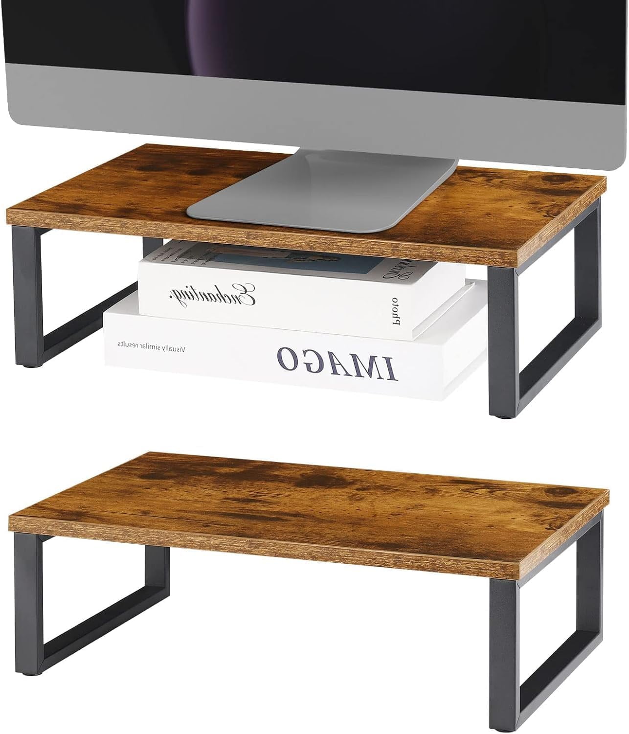 Monitor Stand Riser 2 Pack Laptop Stand Riser Holder Wood Computer ...