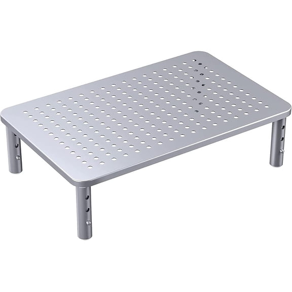 Monitor Stand Riser 3 Height Adjustable, Monitor Riser with Airflow Vents, Laptop Stand for Desk, Laptop Riser, Desk Organizer for Monitor, 15.6" Laptop, PC, Printer