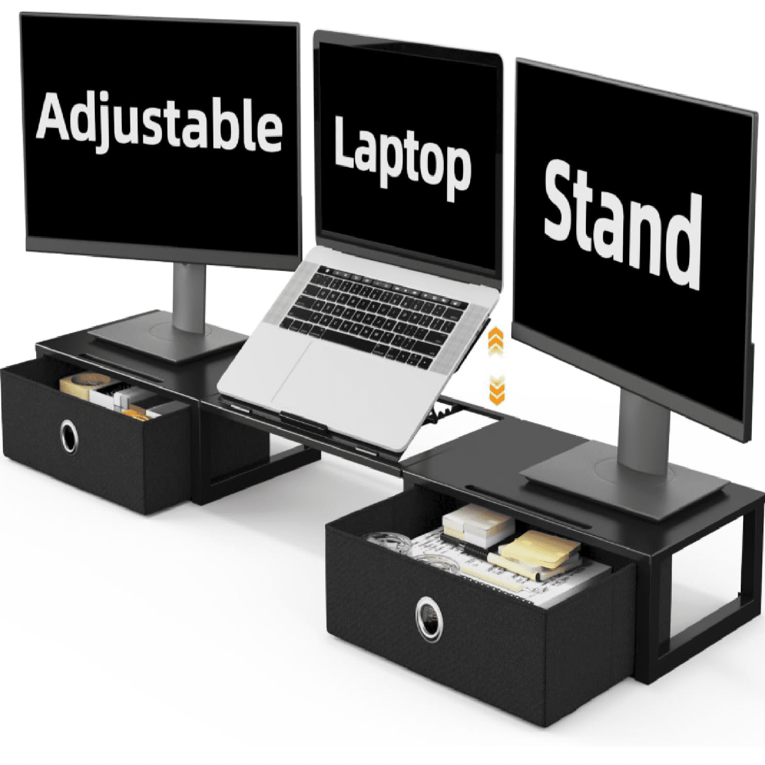 Monitor Stand Riser with Adjustable Laptop Stand Riser, Steel Frame ...
